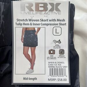 RBX Stretch Skort Mid-length Large